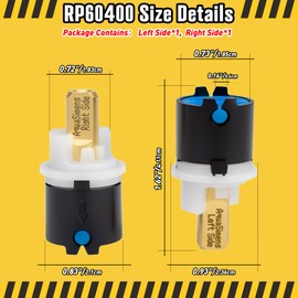 RP60400 Cartridge Replacement Valve Stem for Delta Hot and Cold Delta Two Handle Diamond Seal Technology Bathroom Shower Sink Bathtub and Beverage Replacement Cartridge(1 Pair)