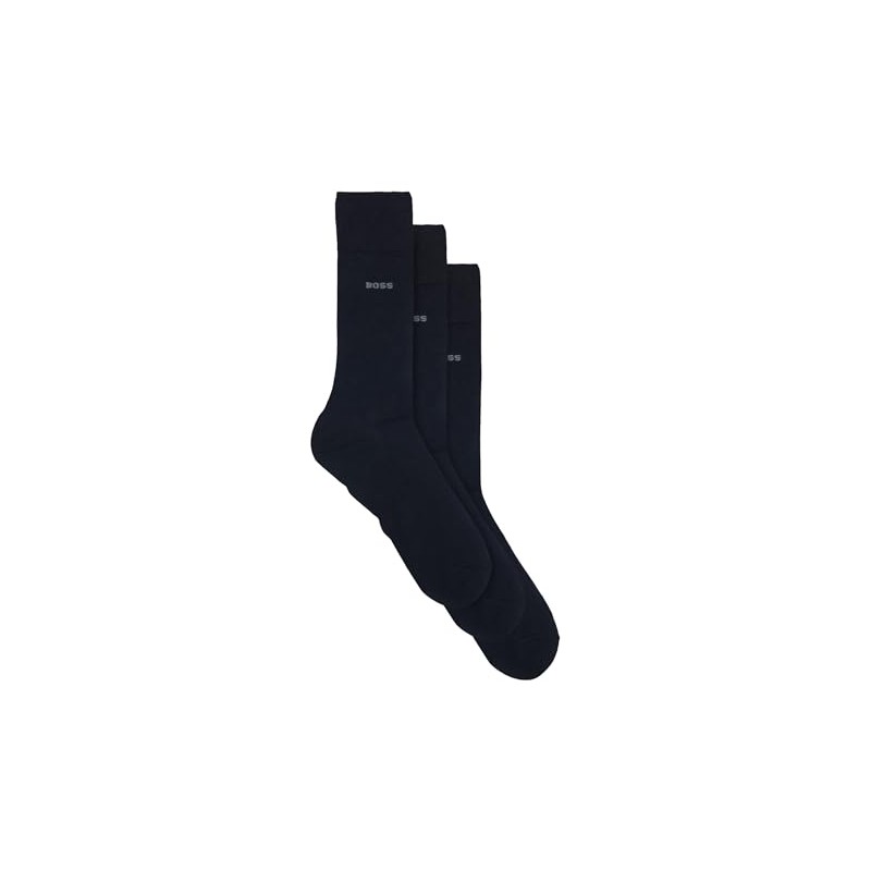BOSS Mens 3P RS Uni CC Three-pack of cotton-blend socks