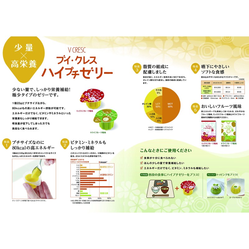 ニュートリー ブイ・クレス ハイプチゼリー ミックスフルーツ風味 (23g×24個) 1袋