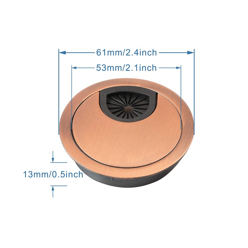 aoozleny Desk Grommet for Wire Organizer,PC Computer Desk Plastic Grommet
