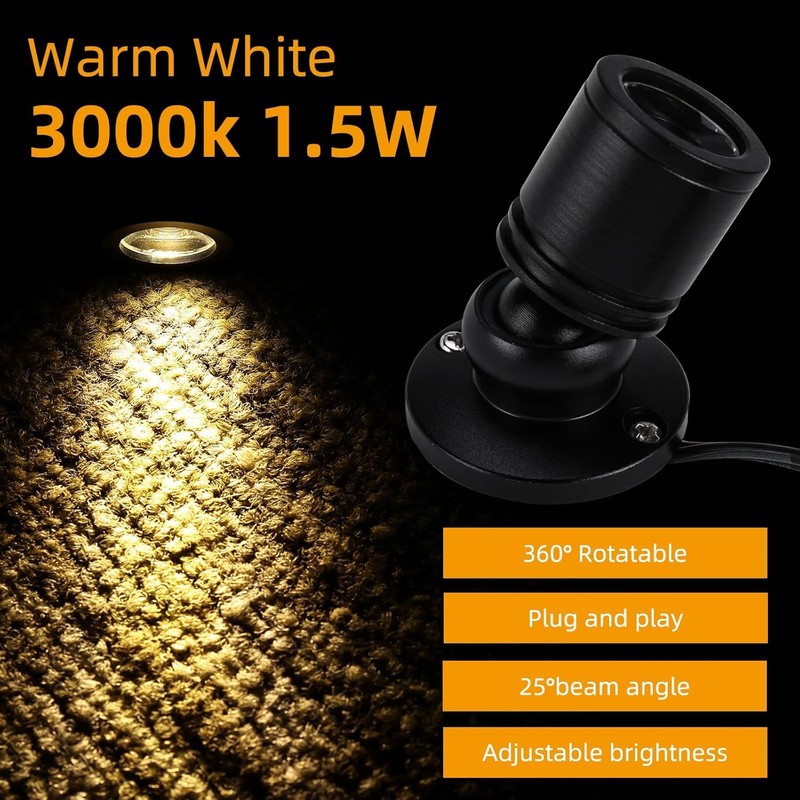Jorunhe 1.5W LED Mini Surface Mounted Light Jewelry Cabinet Lamp