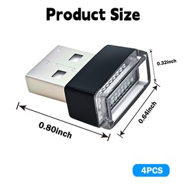 QKWL 4PCS Car Interior Mood Lighting, Ambient Lighting Car, USB Light, USB Led, Durable, Lightweight and Convenient, Suitable for All Devices with USB Ports (Purple)