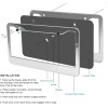 BLVD Heavy Duty Stainless Steel Metal License Plate Frame Including