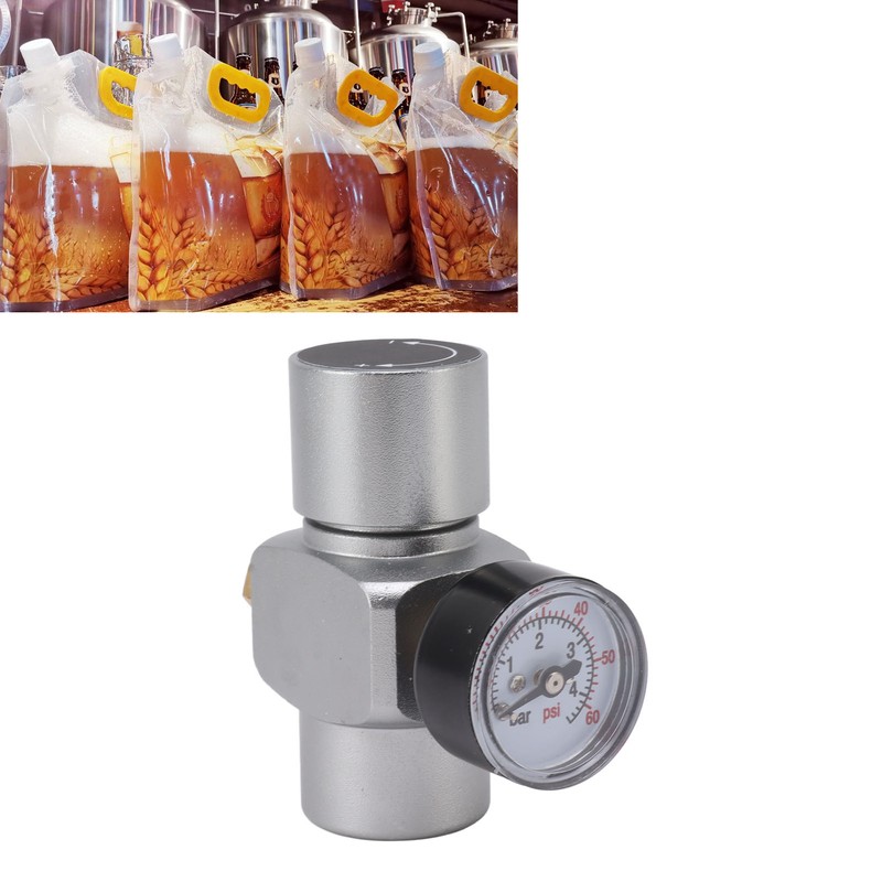 Water Pressure Reducing Valve 0‑60PSI Stainless Steel Pressure Regulator Multifunctional