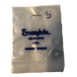 Swagelok SS-4-VCR-2 Face Seal Fitting, 1/4" Stainless Silver Pated (5ea)