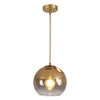 KCO Lighting 1 Light Pendant Lighting Gradient Gold Glass Pendant