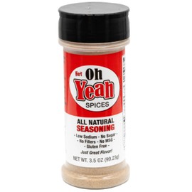 Oh Yeah Spices Hot Spice | 12 Herbs | Low Sodium | Gluten Free & Sugar Free | A Taste of Nebraska | No MSG, No GMO | Adds Spicy Flavor to Meat, Veggies, Soups, Cheeses, and Pizza | 3.5 oz Bottle