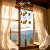 MUMTOP Wind Chime for Outside, Blue Bird Resin Wind Bells