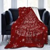 Feim-AO Christmas Blankets Blessing Gifts for Mom and Dad Red