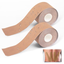 Kinesio Tapes, 5 m x 5 cm Rolls, Skin-Friendly Sports Tape, Waterproof Tape, Kinesiology, Medical Tape, Physio Tape for Shoulders, Back, Knees, Elbows and Neck, Pack of 2