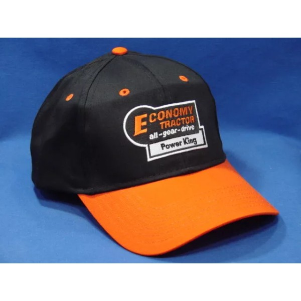 Otto Economy Power King Tractor Hat - Orange/Black Low Crown