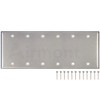 Airmont Products Stainless Steel Blank Wall Plates, 6 Gang Standard
