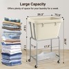 ELYKEN Rolling Laundry Hamper with Wheels, Laundry Cart with Removable
