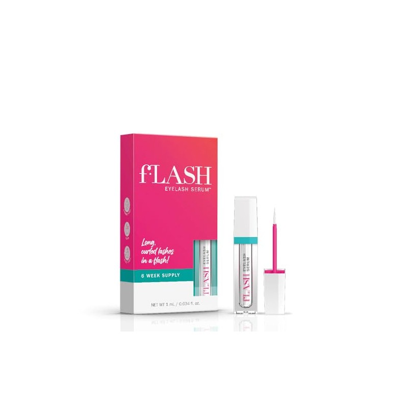 fLASH Eyelash Serum Mini for Long, Curled Lashes - Enhances
