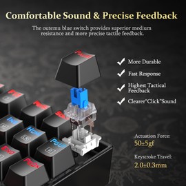 Redragon K552P Mechanical Gaming Keyboard TKL with 18 Backlight Modes, Hot-Swappable Red Switches, 87-Key Compact Ergonomic Design, N-Key Rollover & Software Programmable Macro - RGB, Black