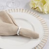 Saro Lifestyle Twisted Resin Napkin Ring (Set of 4), White,