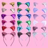 Wambere Pack of 2 Ears Headband, Cat Ears, Headband, Glittering