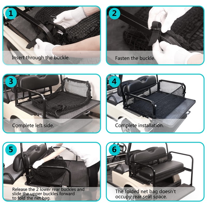 10L0L Golf Cart 4 Passenger Reticulum Bag for Yamaha EZGO