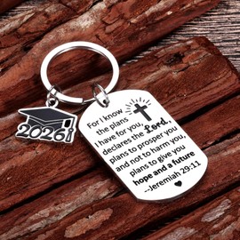 Graduation Gifts for Her Him 2026 College High School Christian Graduation Keychain for Women Men Seniors Graduation Gifts for Girls Boys Class of 2026 Christian Religious Catholic Nursing Grad