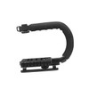 jojofuny U Shape Camera Stabilizer Grip Three Hot Shoe Mounts