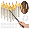 Flameless Floating LED Candles with Wand Remote 12 PCS Magic