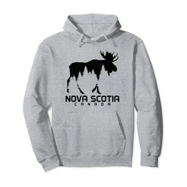 Nova Scotia Canada Vintage Moose Souvenir Pullover Hoodie