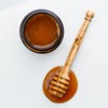 bedrop Honey Spoon Made of Real Olive Wood, 13 cm,