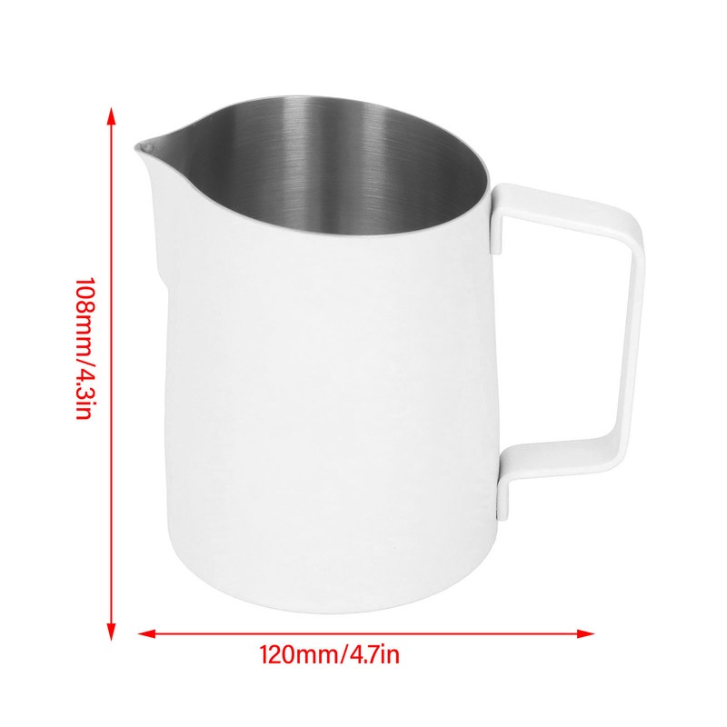 Milk Frothing Pitcher 500ml 304 Stainless Steel Milk Jug Beveled
