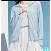 Ice Cool Detachable Hooded Rashguard Zip-up Jacket - Oversized Fall/Winter Style Transitional Season Women's Gray 2XL