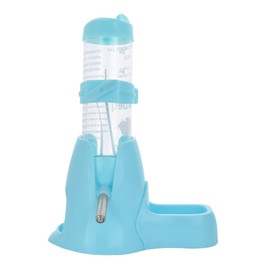 Guardians Hamster Water Bottle,Little Pet Automatic Drinking Bottle with Food Container Base Hut Hanging Water Feeding Bottles Auto Dispenser for Small Animals(125ml,Blue)