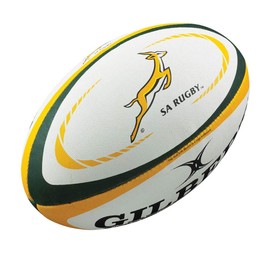 Gilbert South Africa International Replica Rugbyball, Weiß, Midi