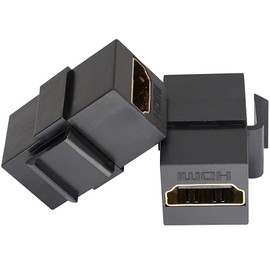 tunghey HDMI Keystone Jack, 4K HDMI Female to Female Adapter HDMI Coupler Snap-in for Keystone Wall Plate (10Pack)