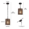 Farmhouse Rustic Pendant Light, 1-Light Round Cage Pendant Lighting Fixture