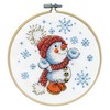 Design Works Crafts Snowman Counted Cross Stitch Kit with Hoop