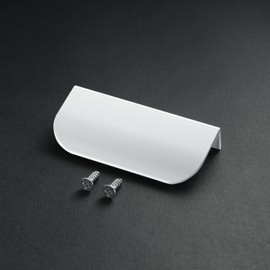 MATOOYA Finger Edge Pulls for Cabinets, Hidden Drawer Pulls - Cabinet Handles Modern Aluminum Alloy Kitchen Furniture Upgrade-Easy Installation(2, White, 80mm/3.15inch)