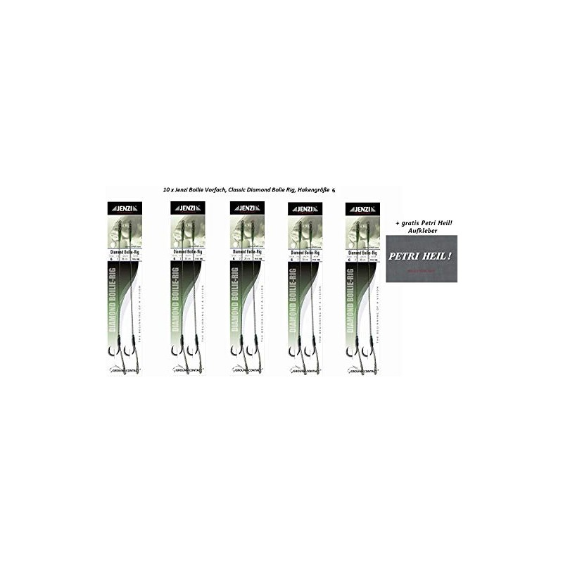 Set of 10 JENZI Leaders Braided Line Boilie Rigs Diamond
