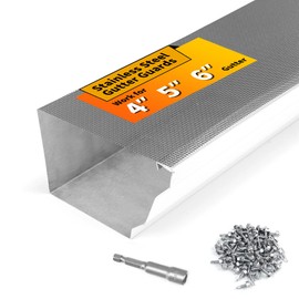 LBG Products Gutter Guards Kit – 48 FT (35 Pack), Works for 4" 5" 6" Gutter Sizes Gutter System, Universal Stainless Steel Mesh Gutter Guard Gutter Covers with Screws Included,Easy Installation,Grey