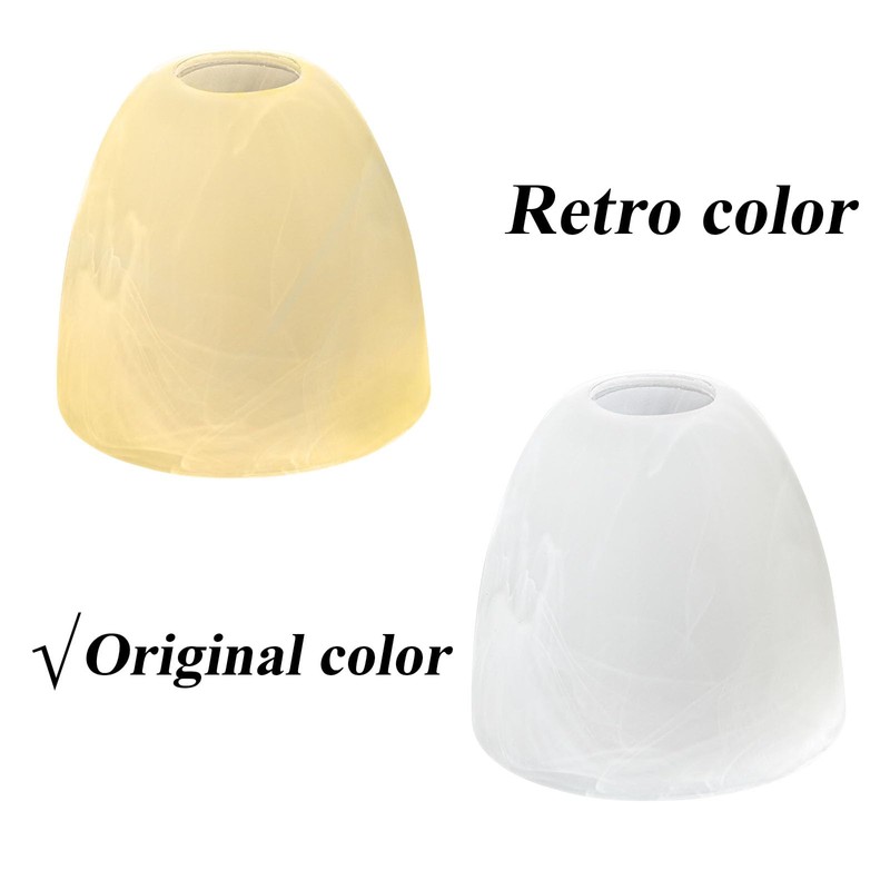 KLOSM 4 Pack Alabaster Glass Lamp Shade Replacement with 1.7"