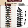 IBUYKE Wall Mounted Wine Rack 12 Bottle,Metal Wine Bottle Holder