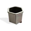4" Oriental Reactive Glazed Hexagon Shaped Planter Pot with Decorative