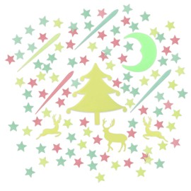 Glow in The Dark Stars for Ceiling,209PCS Stars for Ceiling with Ultra Brighter Glow Moons Wall Decor, Kids Room Decor for Girls and Boys, 3D Glow Stars and Moon for Starry Sky,for Christmas Decor