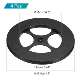 uxcell 4 Pcs Lazy Susan, 7 Inch Turntable Organizer 360 Degree Rotating Ball Bearing Turntable Organizer with Base for Kitchen Cabinet Pantry Organization and Storage, Black