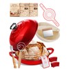 Dutch Oven Bread Baking Pot with Lid 6QT Enameled Cast