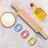 Mepple Classic Wooden Rolling Pin with Handle for Fondant, Pizza,