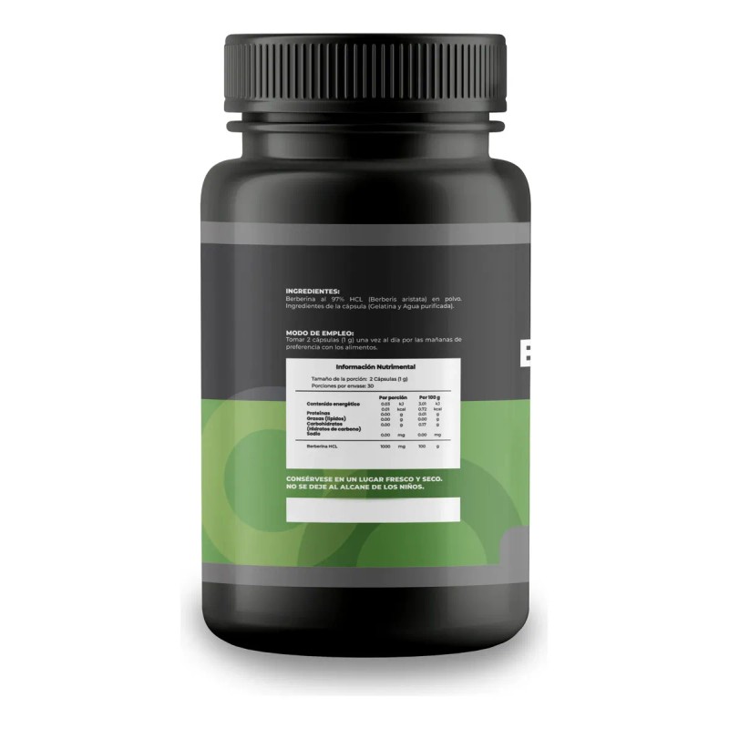 Berberina 500 Cápsulas Vegetales Sabor Endaroo Pack Frascos