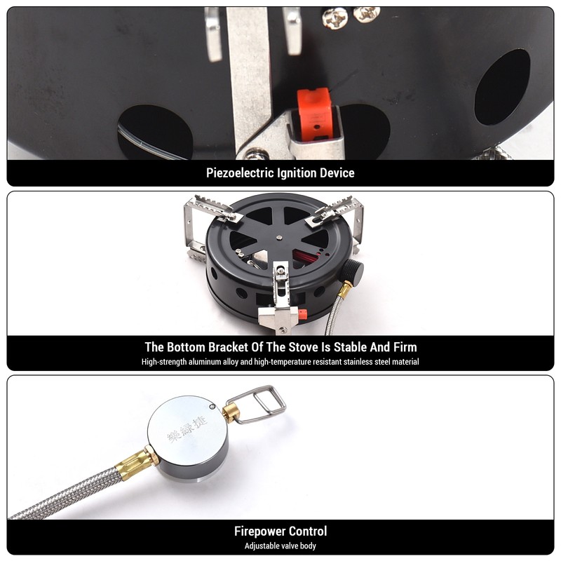 Camping Stove 6000W High-Altitude Infrared Portable Windproof Gas Stove for