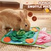 Yinkin 2 Pcs Rabbit Foraging Snuffle Mat for Small Animals