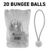 6"white bungee ball,marquee ties,elasticated toggles,shock ties,tarpaulin tie down,camping PACK OF
