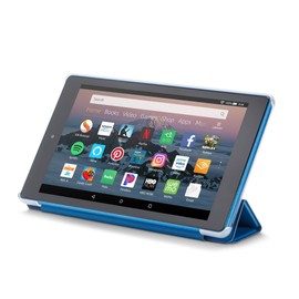 Nupro Tri-fold Standing Case for Fire HD 8 Tablet, Blue (compatible with 2018 release)