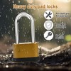 4 Pack Long Shackle Combination Padlock - 105mm Heavy Duty